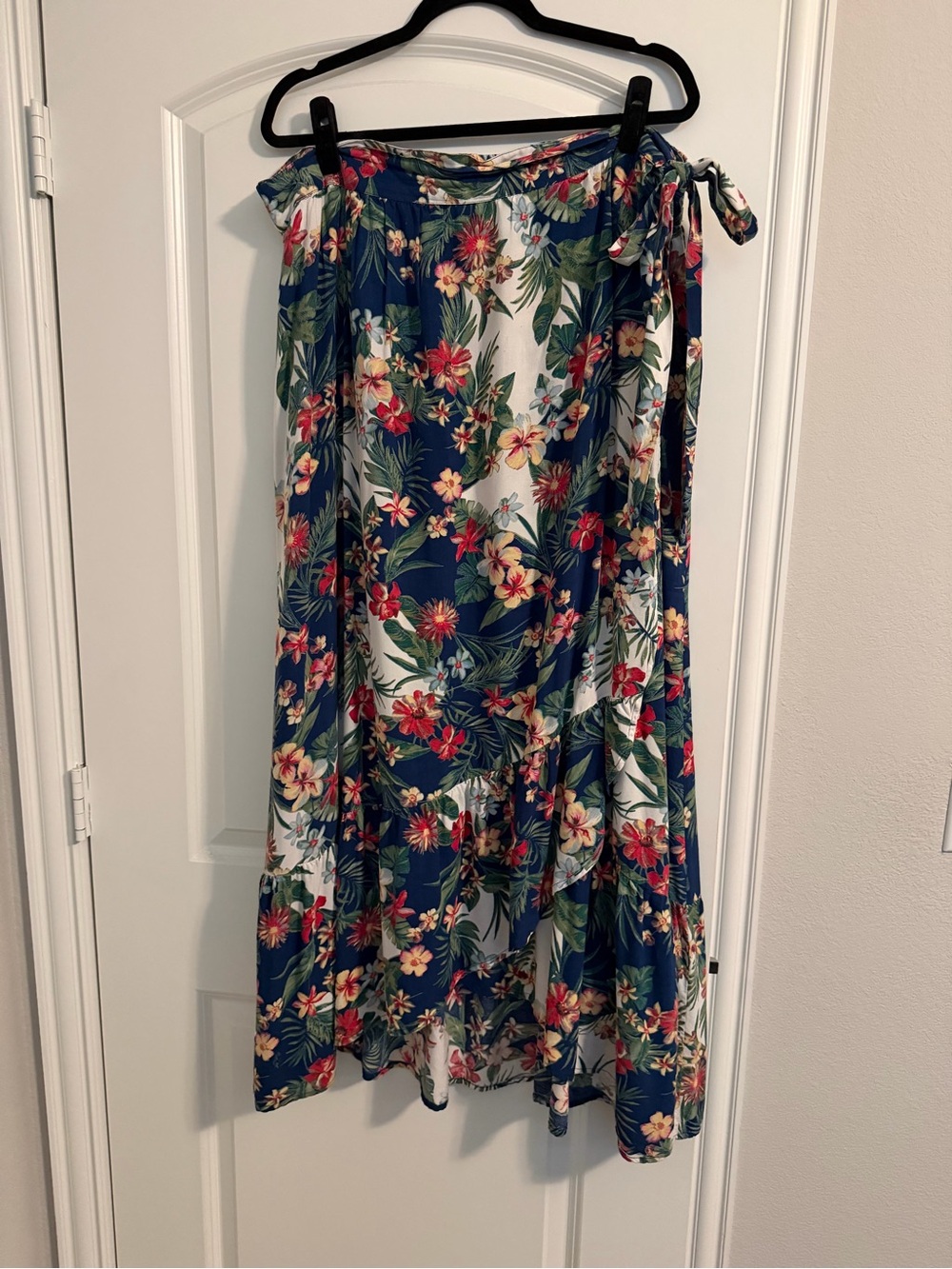 sofia by sofia vergara Navy Floral Wrap Maxi Skirt